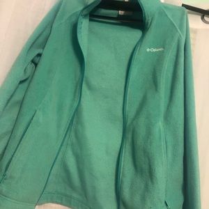 size small teal columbia jacket